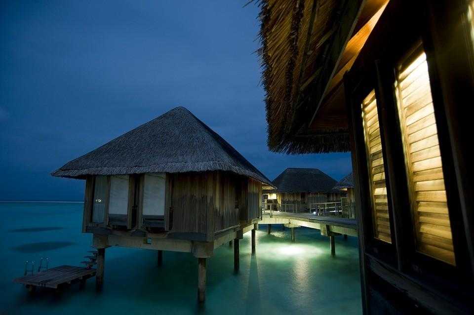 Мальдивы, закат, пляж, песок