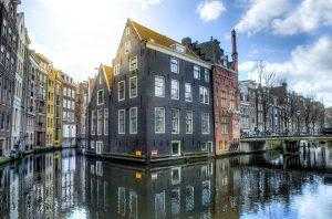 Амстердам, город, каналы, здания