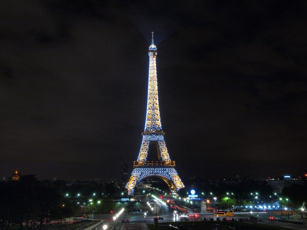 эйфелева башня, париж, новый год